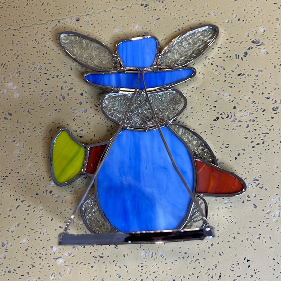 Leaded Stain Glass Bunny Rabbit with Carrot Votive Tea Light Candle Holder - Picture 9 of 9